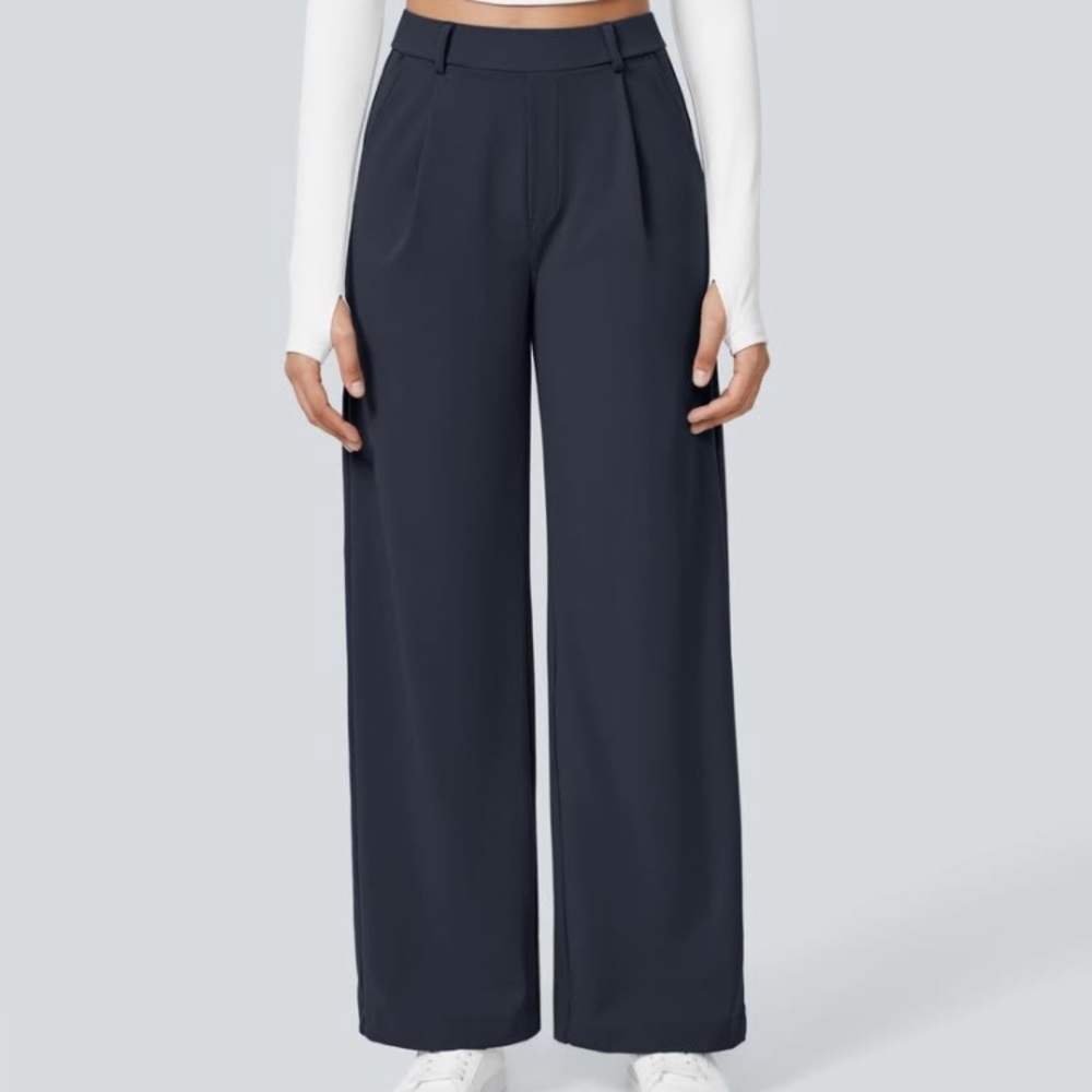 Halara Halo Tek High Waisted Side Pocket Straight Leg Work Pants